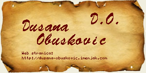 Dušana Obušković vizit kartica